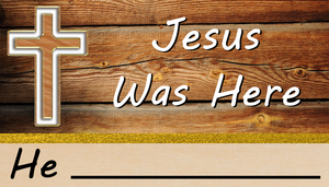 "Jesus Was Here" Business card images