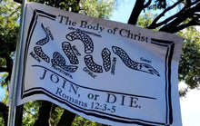 Load image into Gallery viewer, Flag - The Body of Christ: Join or Die.